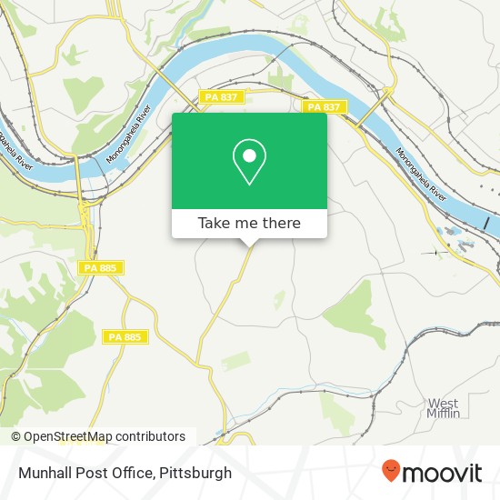 Mapa de Munhall Post Office