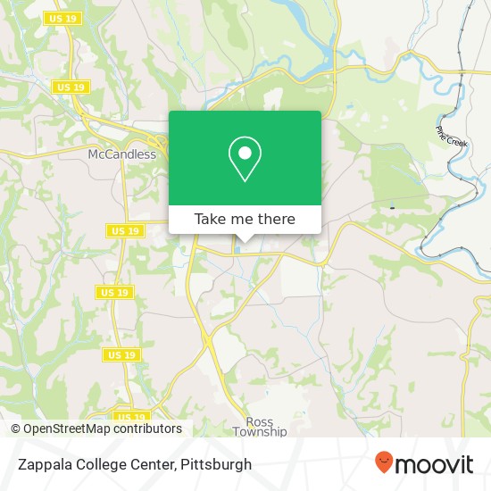 Zappala College Center map