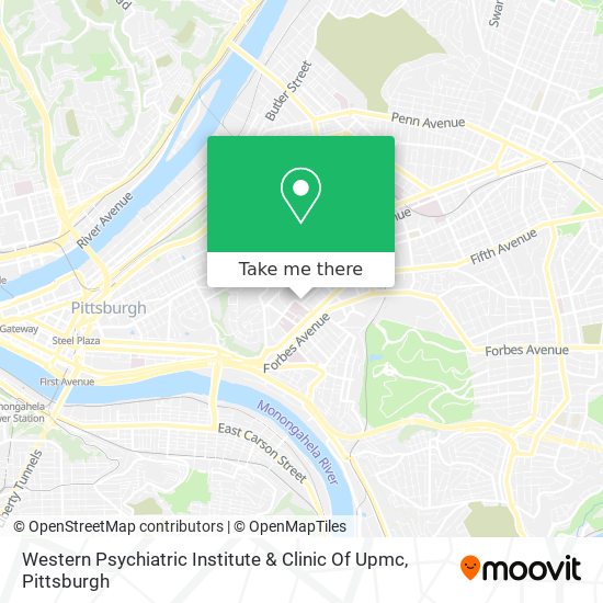 Western Psychiatric Institute & Clinic Of Upmc map