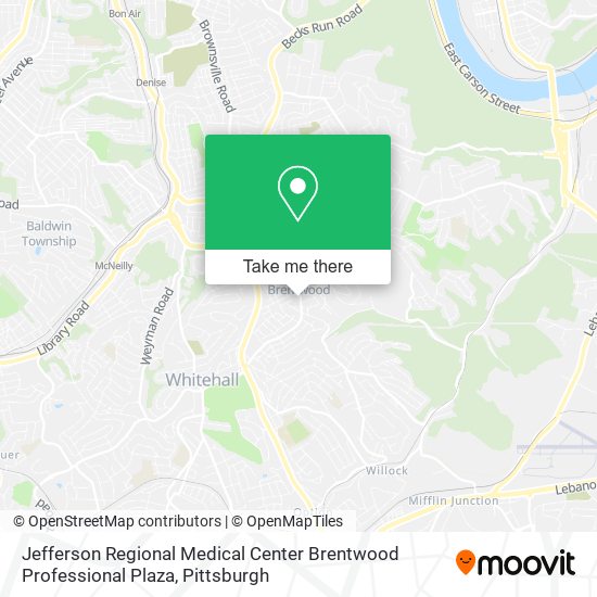 Jefferson Regional Medical Center Brentwood Professional Plaza map