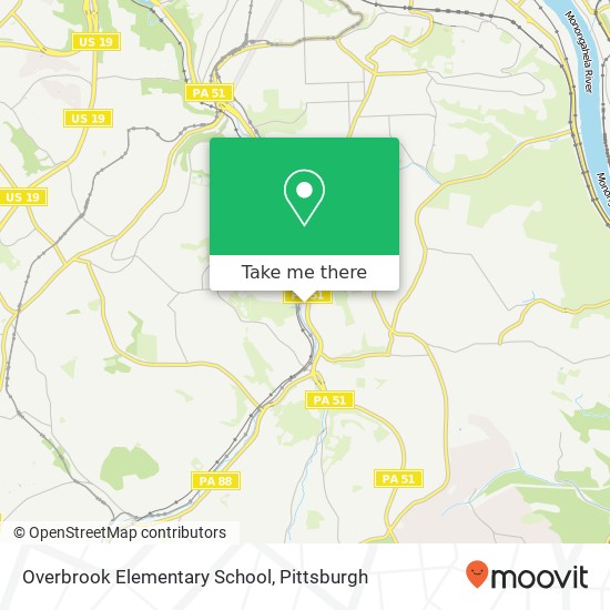 Overbrook Elementary School map