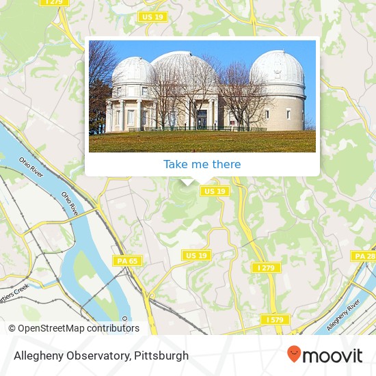 Allegheny Observatory map