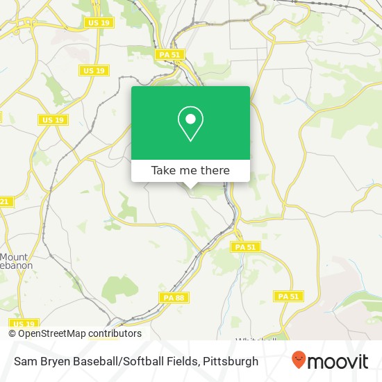 Mapa de Sam Bryen Baseball / Softball Fields