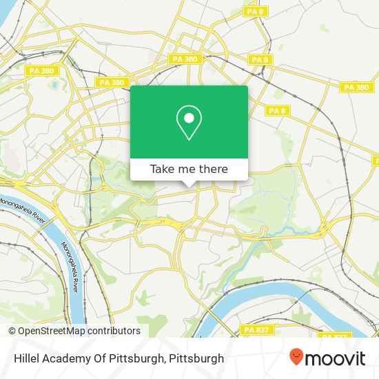Mapa de Hillel Academy Of Pittsburgh