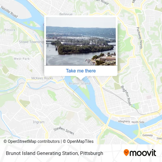 Brunot Island Generating Station map