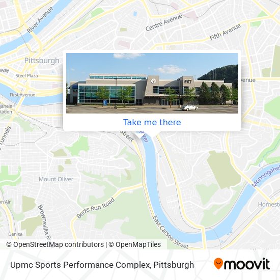Upmc Sports Performance Complex map