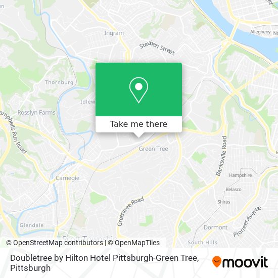 Mapa de Doubletree by Hilton Hotel Pittsburgh-Green Tree