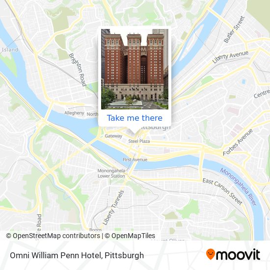 Mapa de Omni William Penn Hotel