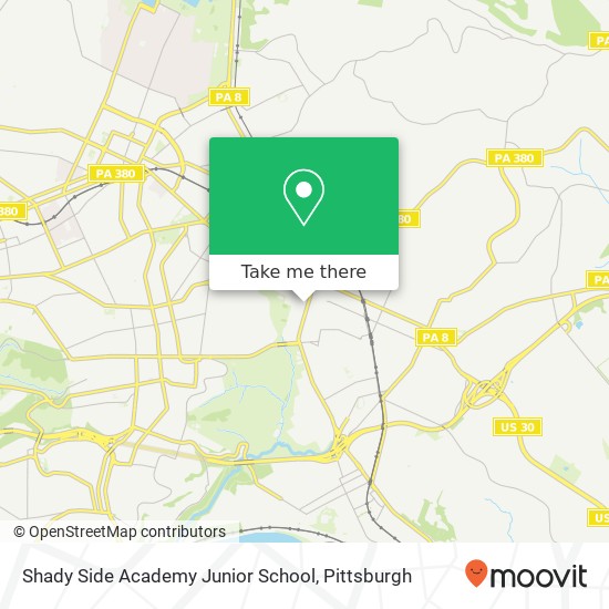 Mapa de Shady Side Academy Junior School