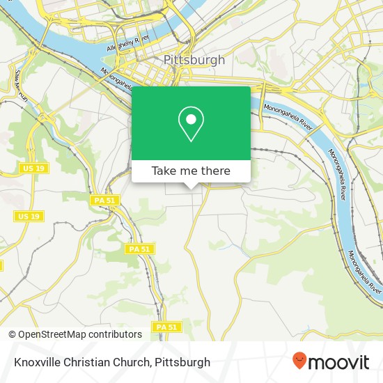 Knoxville Christian Church map