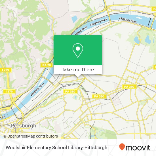 Woolslair Elementary School Library map