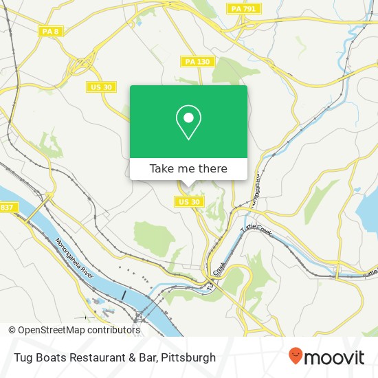 Mapa de Tug Boats Restaurant & Bar