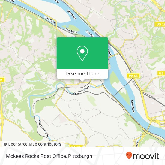 Mapa de Mckees Rocks Post Office