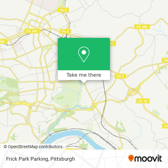 Frick Park Parking map