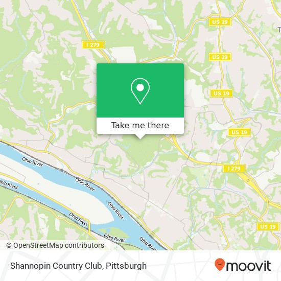 Mapa de Shannopin Country Club