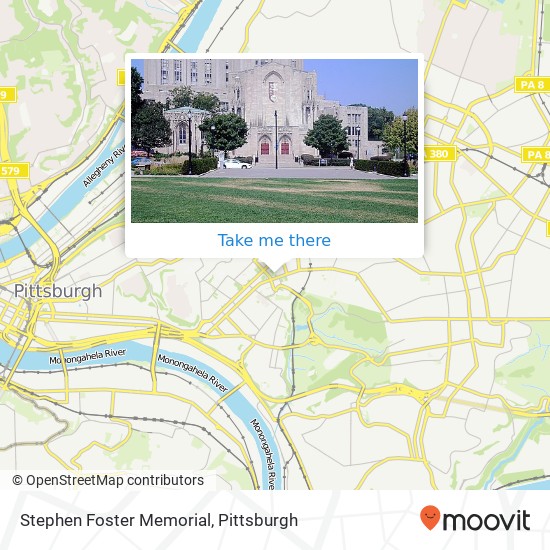 Stephen Foster Memorial map