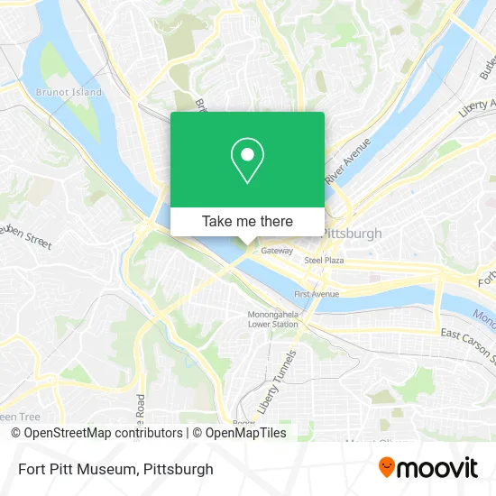 Fort Pitt Museum map