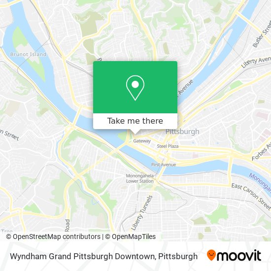 Wyndham Grand Pittsburgh Downtown map