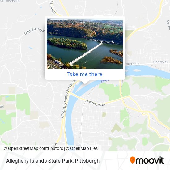 Mapa de Allegheny Islands State Park