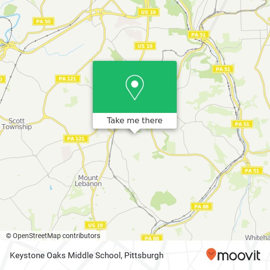 Keystone Oaks Middle School map