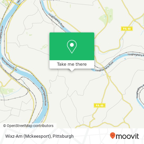 Wixz-Am (Mckeesport) map