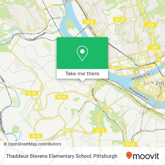 Mapa de Thaddeus Stevens Elementary School