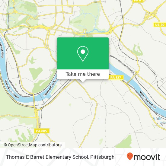 Mapa de Thomas E Barret Elementary School