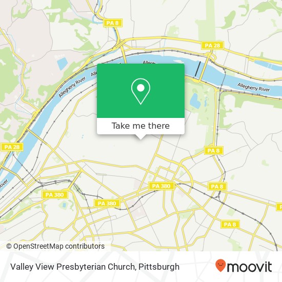 Mapa de Valley View Presbyterian Church