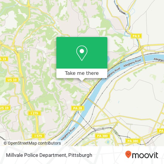 Mapa de Millvale Police Department