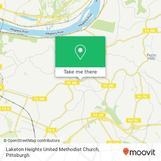 Mapa de Laketon Heights United Methodist Church