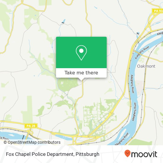 Fox Chapel Police Department map