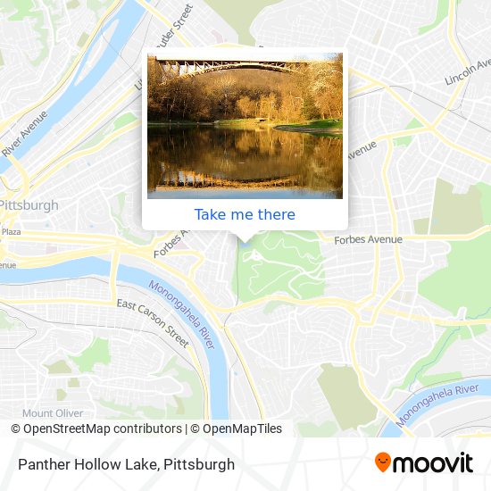 Panther Hollow Lake map
