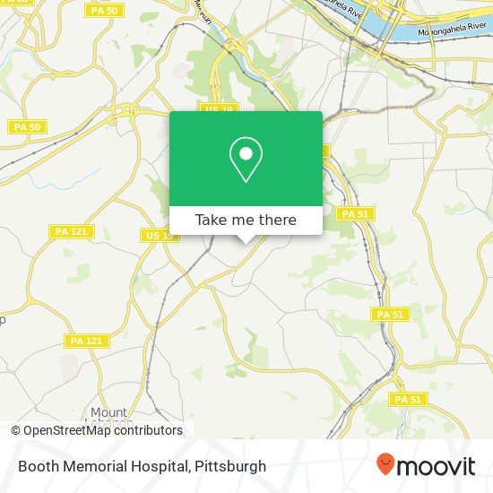 Mapa de Booth Memorial Hospital