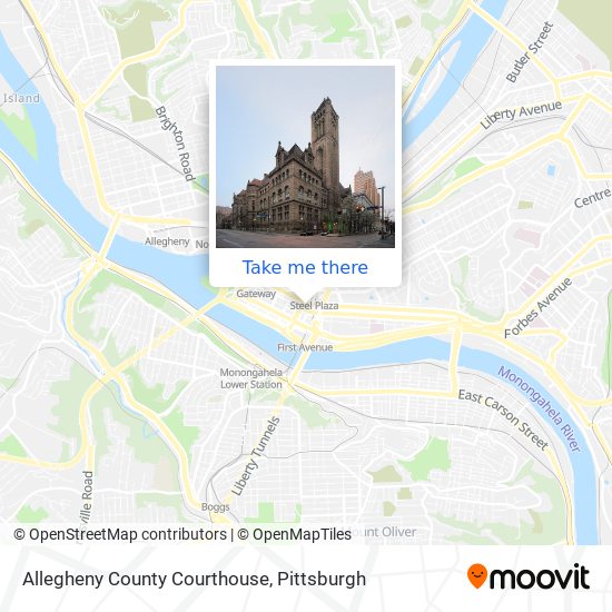 Allegheny County Courthouse map