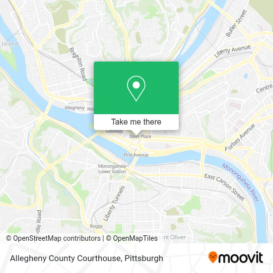 Allegheny County Courthouse map