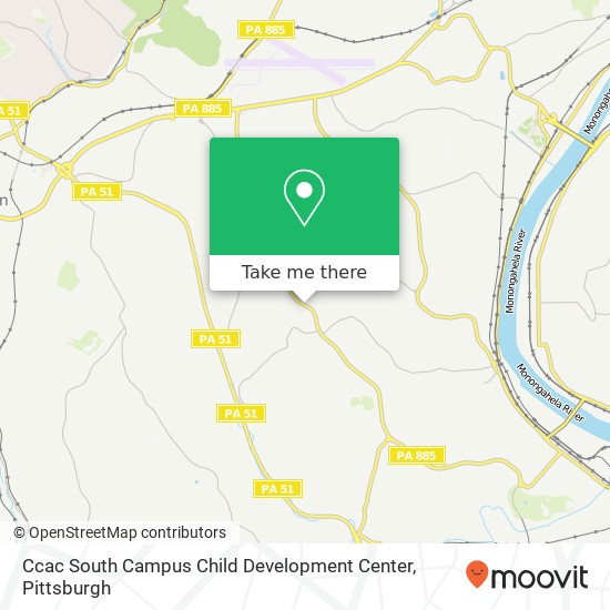 Mapa de Ccac South Campus Child Development Center