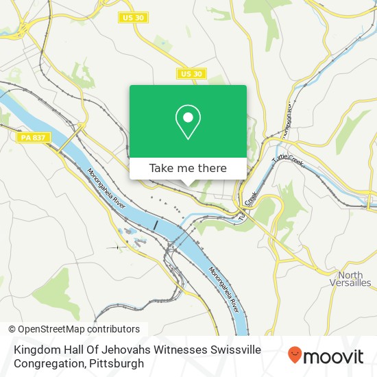Mapa de Kingdom Hall Of Jehovahs Witnesses Swissville Congregation