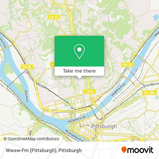 Wwsw-Fm (Pittsburgh) map