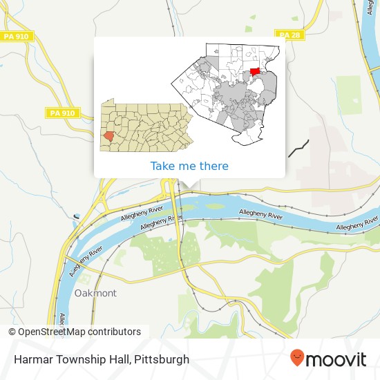 Harmar Township Hall map