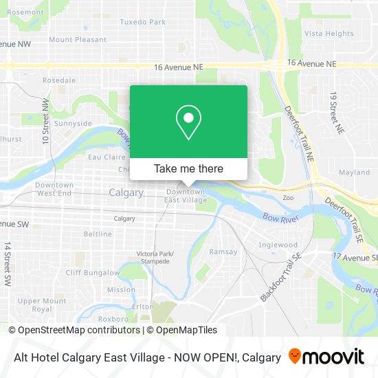 Alt Hotel Calgary East Village - NOW OPEN! map