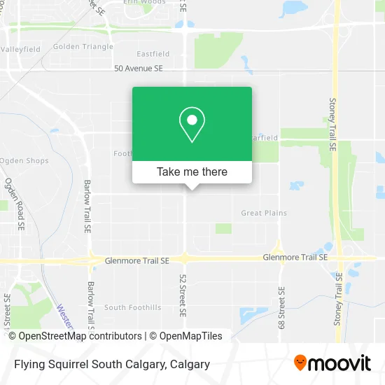 Flying Squirrel South Calgary map