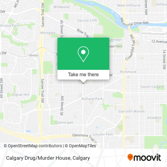 Calgary Drug/Murder House map