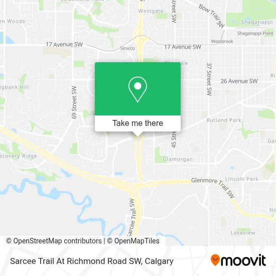 Sarcee Trail At Richmond Road SW map