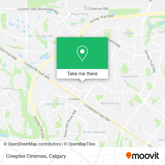 Cineplex Cinemas map