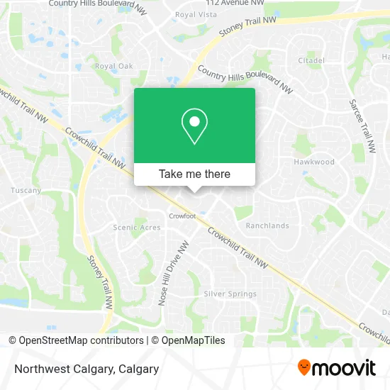 Northwest Calgary map