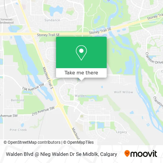 Walden Blvd @ Nleg Walden Dr Se Midblk map
