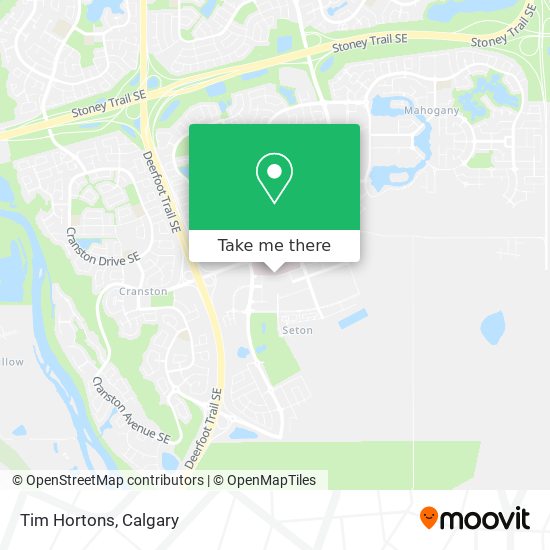 Tim Hortons map