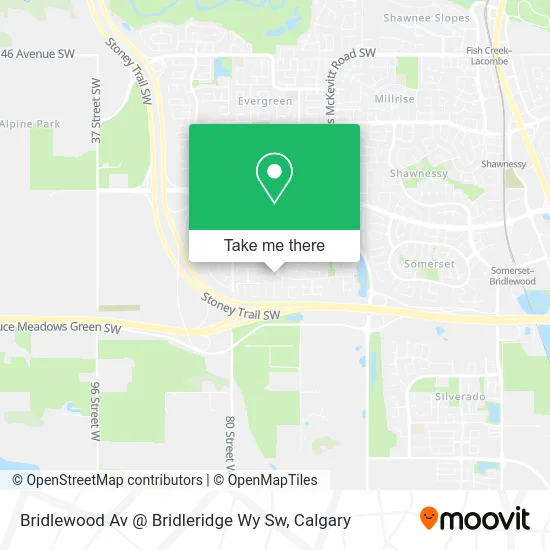 Bridlewood Av @ Bridleridge Wy Sw map