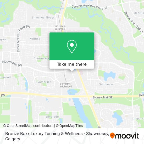 Bronze Baxx Luxury Tanning & Wellness - Shawnessy map