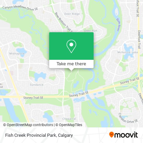 Fish Creek Provincial Park map